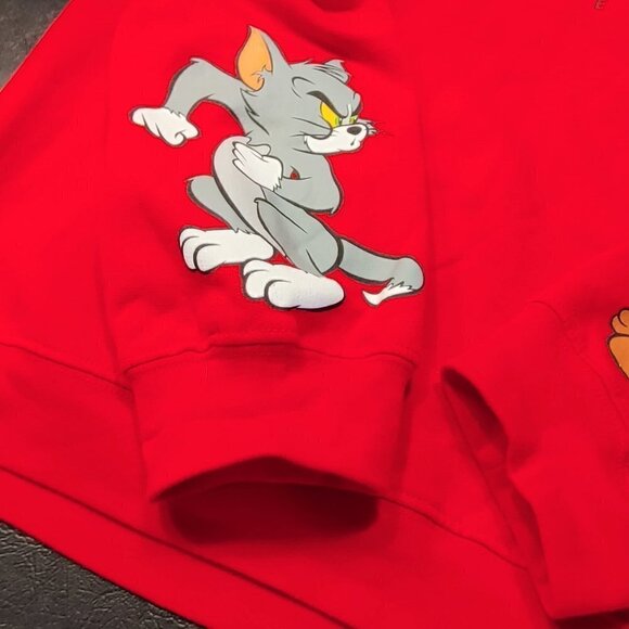 Disney Tom & Jerry Crewneck Pullover Long Sleeve Red - Picture 2 of 10